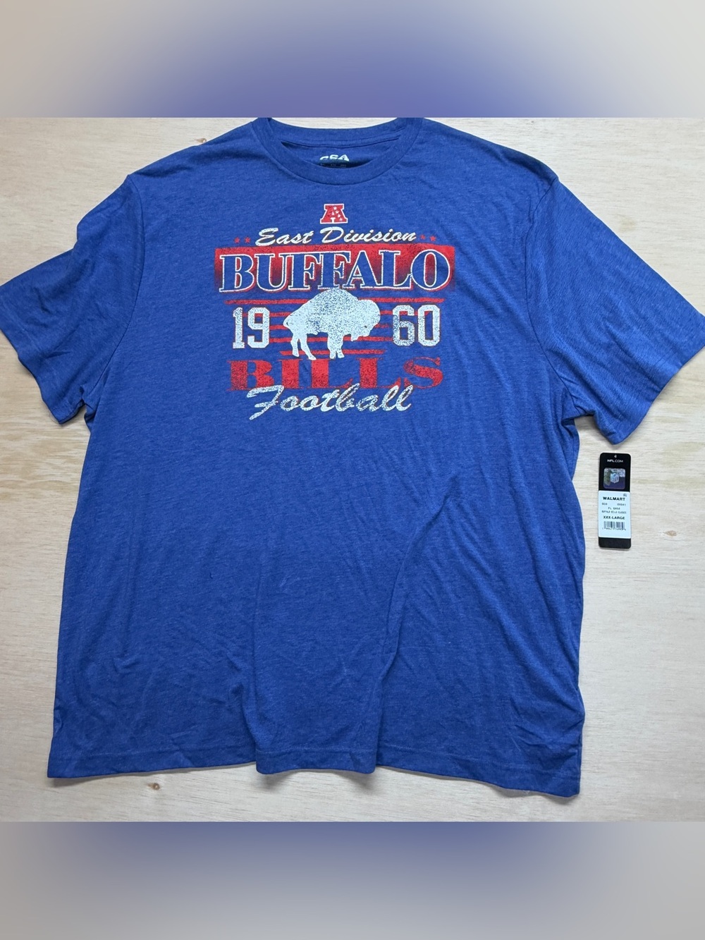 NWT Buffalo Bills Shirt Mens 3XL Blue NFL Team Apparel Graphic Tee Short Sleeve